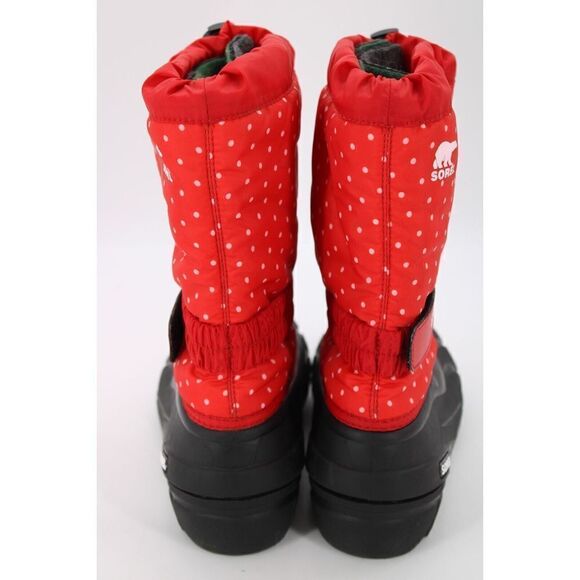 SOREL Kids Flurry™ Print Boots Big Kids size 5 Red with polka dots - Picture 8 of 9